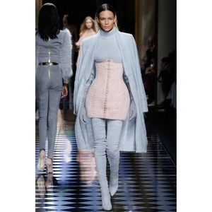 BALMAIN Fall 2016 Runway Boned Hook & Eye Skirt